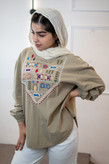 شومیز زنانه الیاف طبیعی گلدوزی مدل حدیث