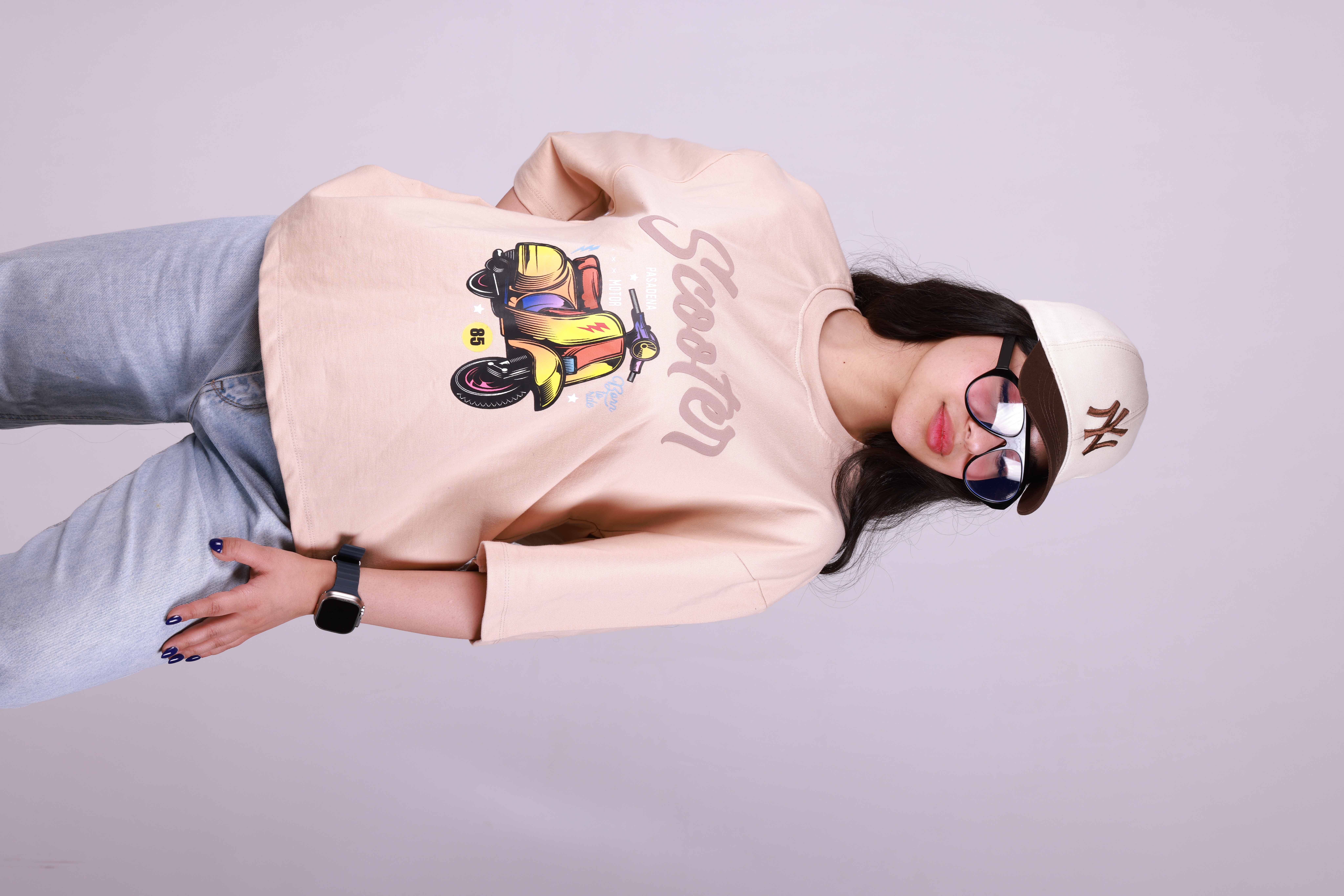 تیشرت زنانه دورس طرح Scooter