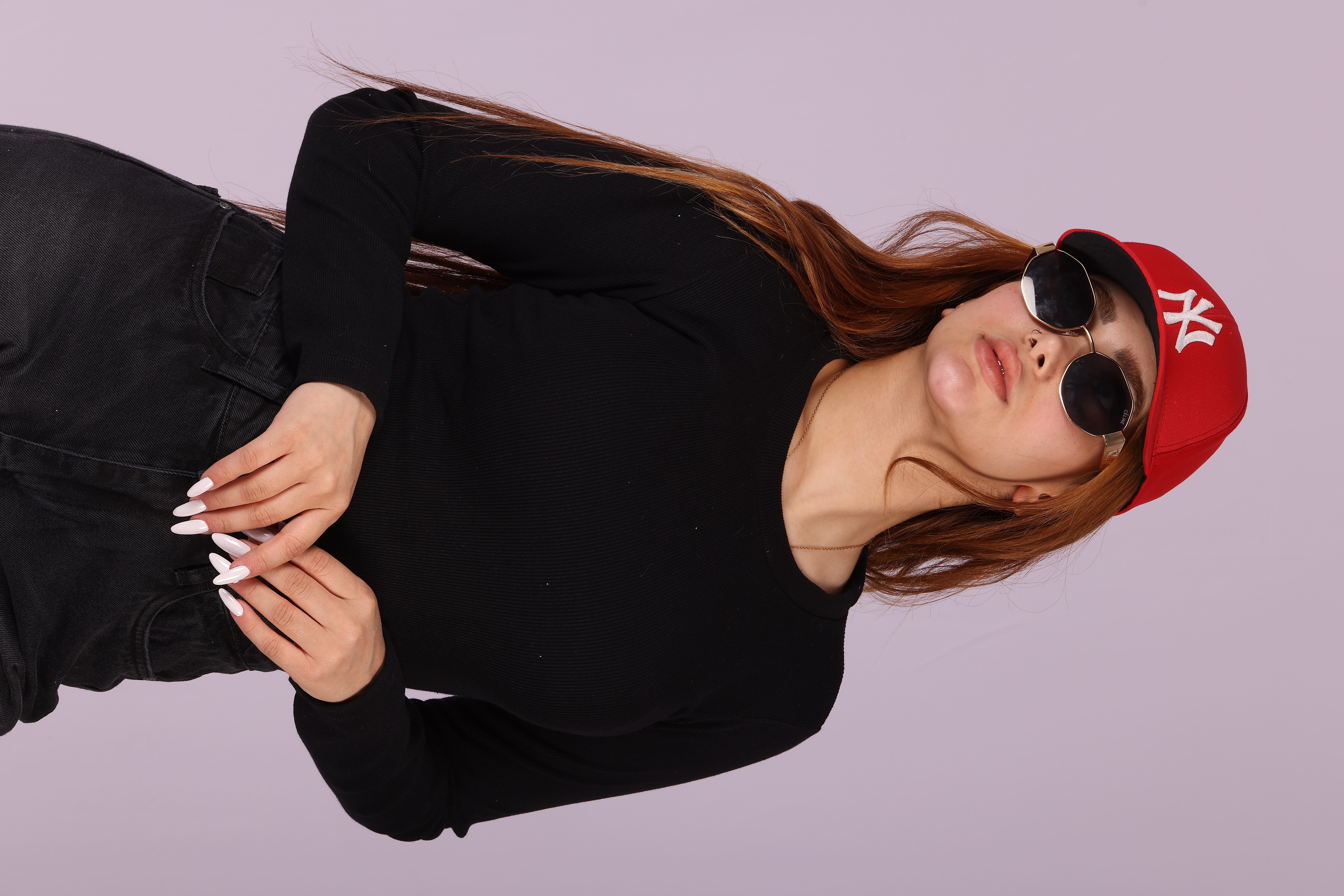بادی زنانه کبریتی آستین بلند یقه گرد