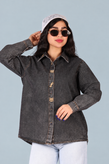 شومیز زنانه جین طرح گربه