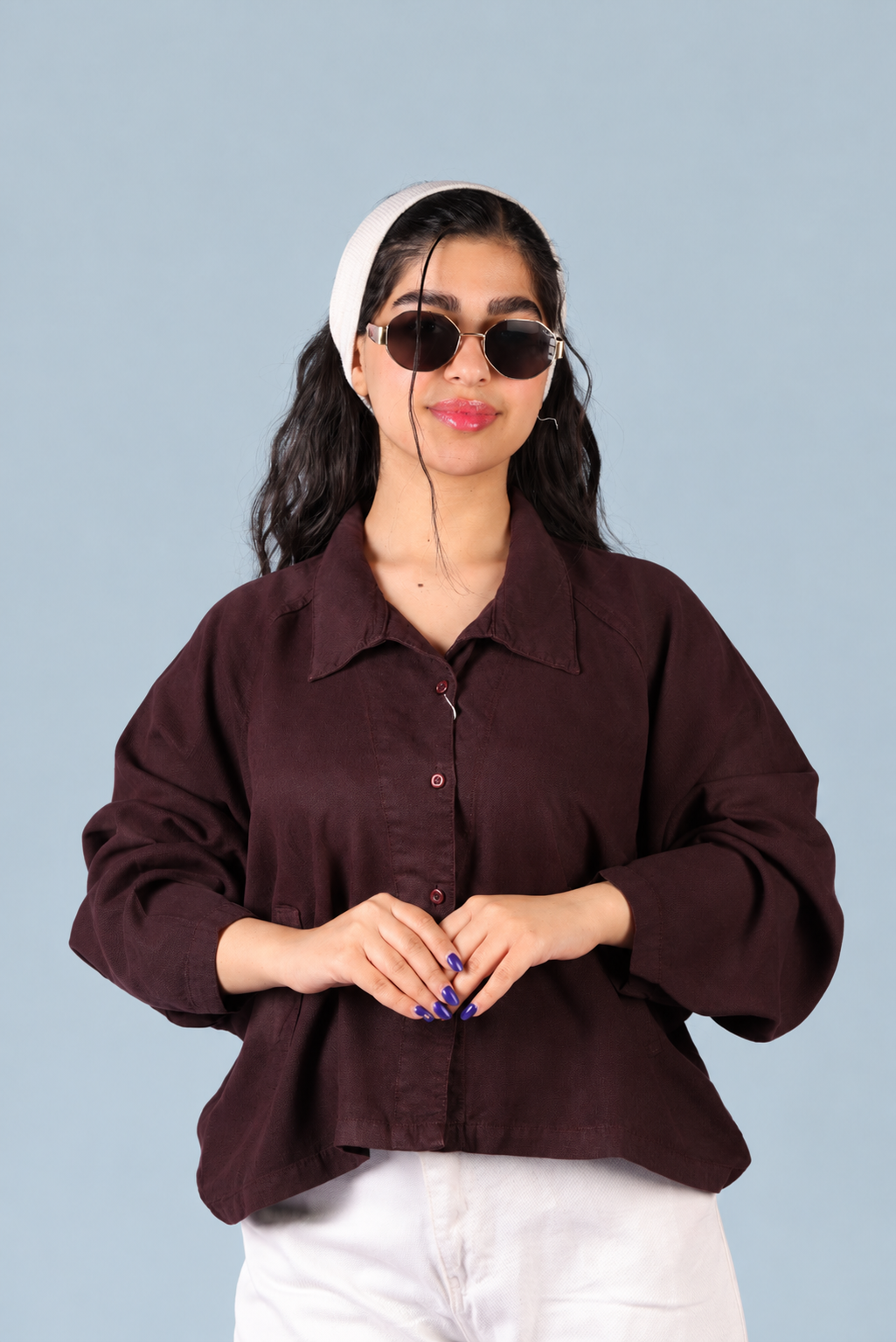 شومیز بالونی کبریتی زنانه کد ۸۹۵